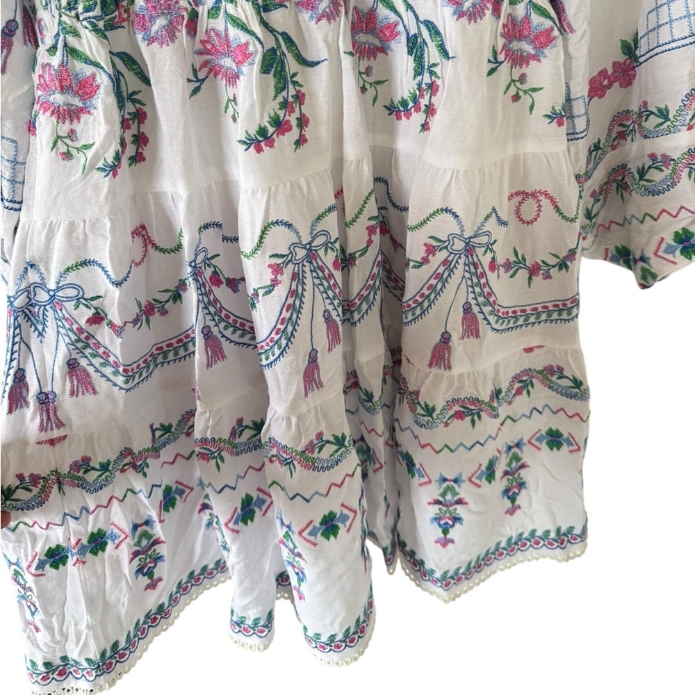 Hale Bob White Dress with Floral Accents - Picture 12 of 12